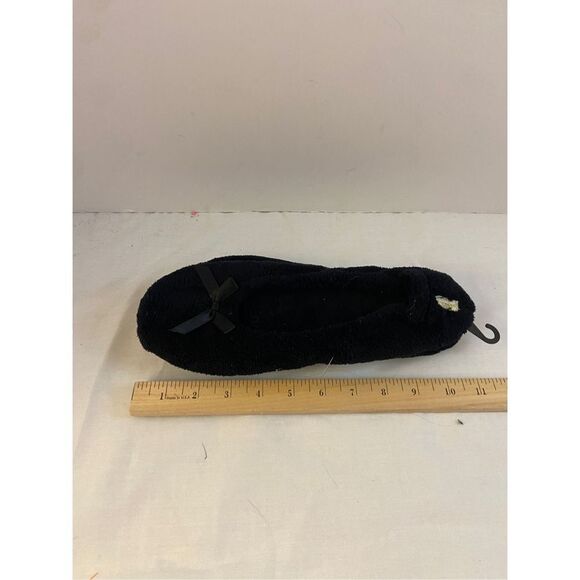 Gold toe black ballet style house slippers size 9 NEW - Picture 3 of 5